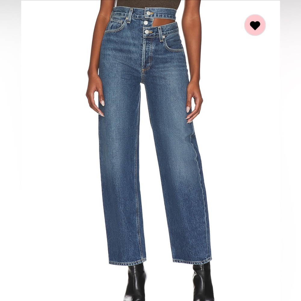 AGOLDE broken waistband jeans